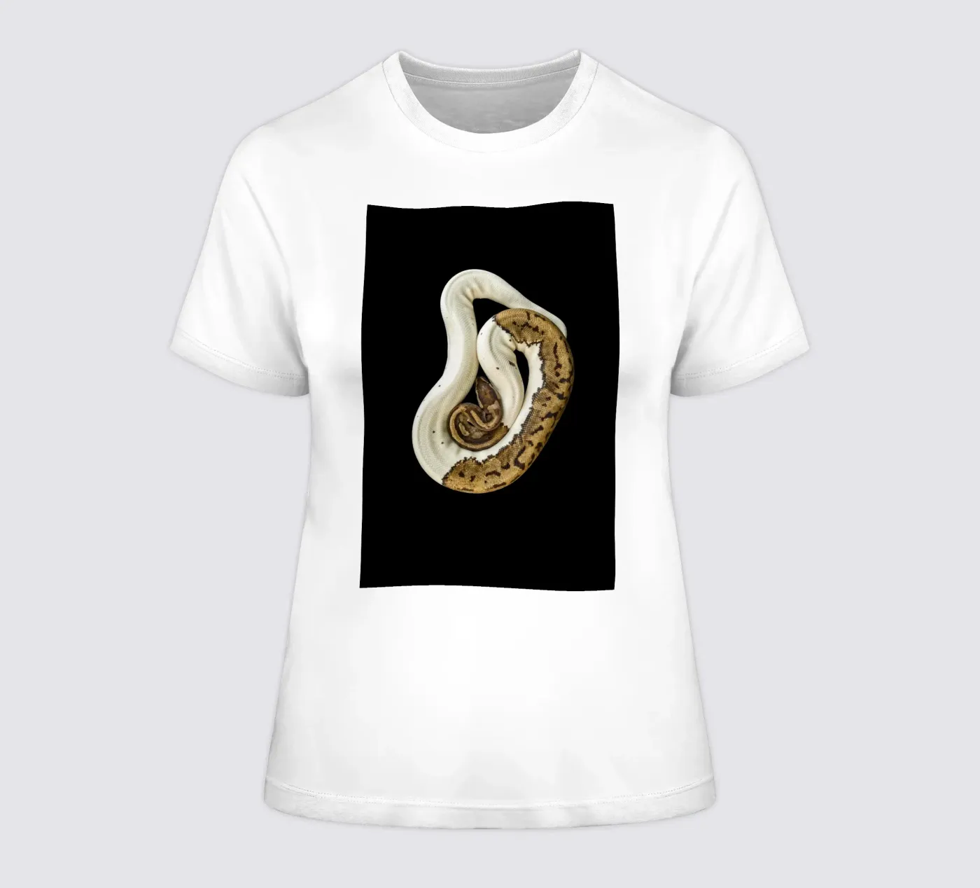 Pitone marrone e bianco t-shirt da donna da Curious Collections by Marielle Leenders