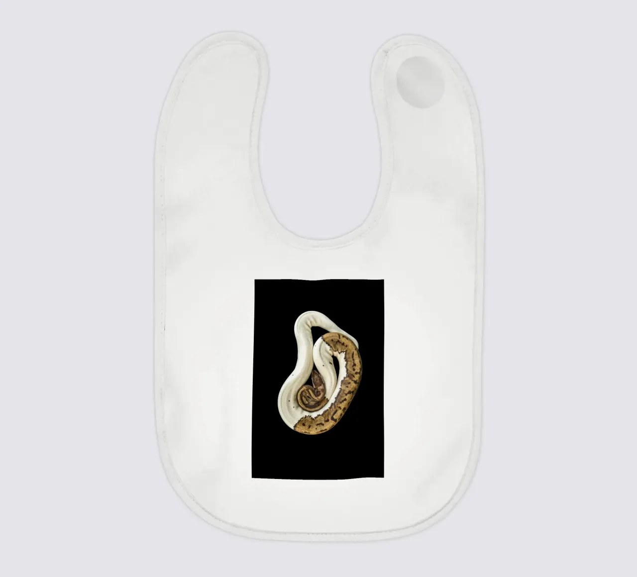 Braun & Weiß Python Babylätzchen von Curious Collections by Marielle Leenders