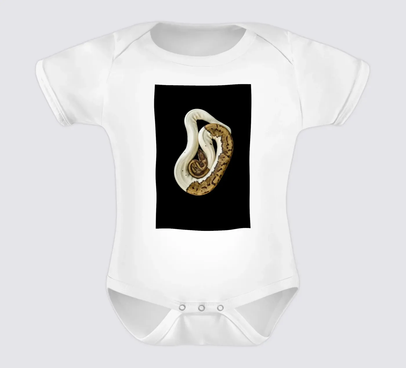 Python marron et blanc body bébé de Curious Collections by Marielle Leenders