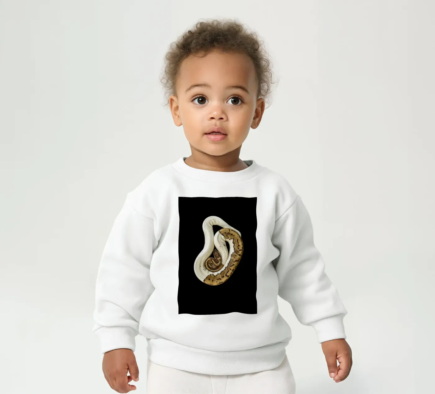 Brown & White Python sweat pour bébé de Curious Collections by Marielle Leenders