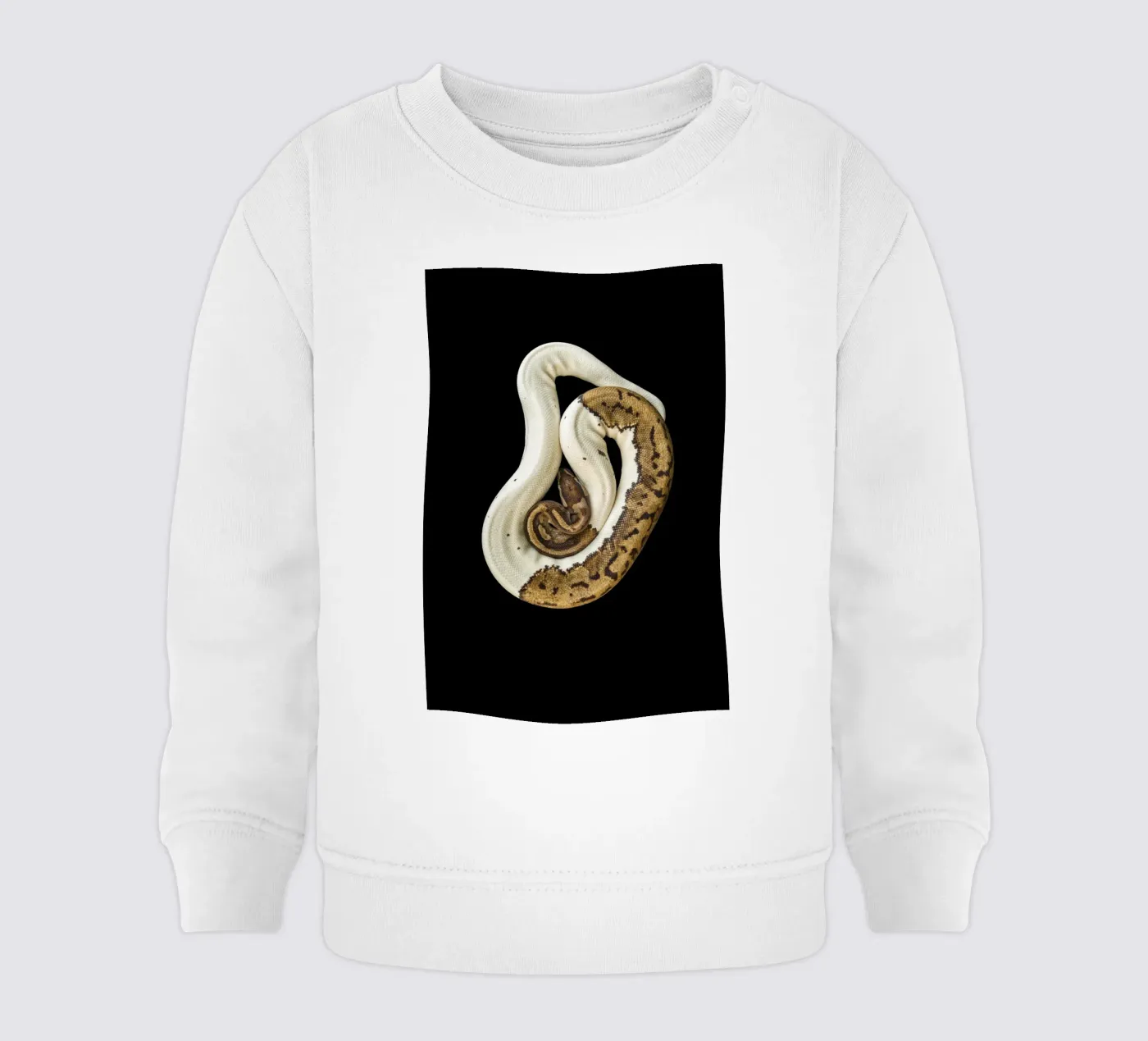 Python marron et blanc sweat pour bébé de Curious Collections by Marielle Leenders