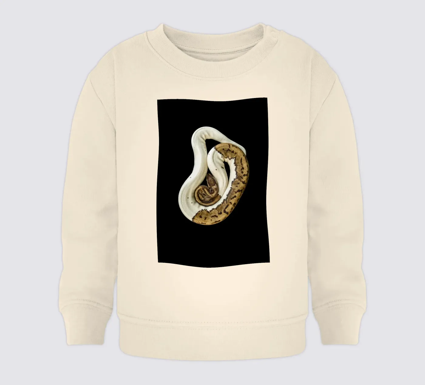 Python marron et blanc sweat pour bébé de Curious Collections by Marielle Leenders