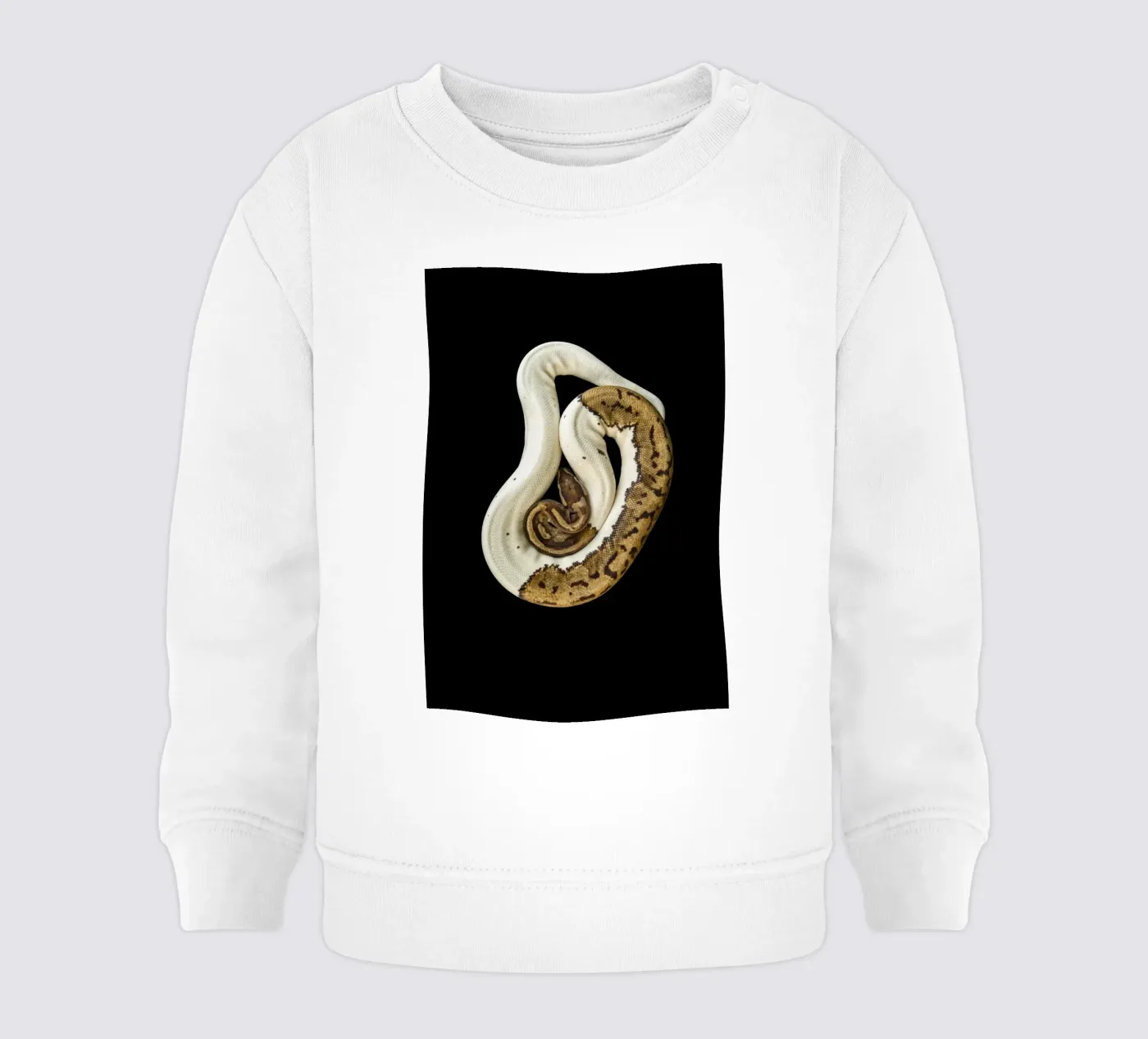 Python marron et blanc sweat pour bébé de Curious Collections by Marielle Leenders