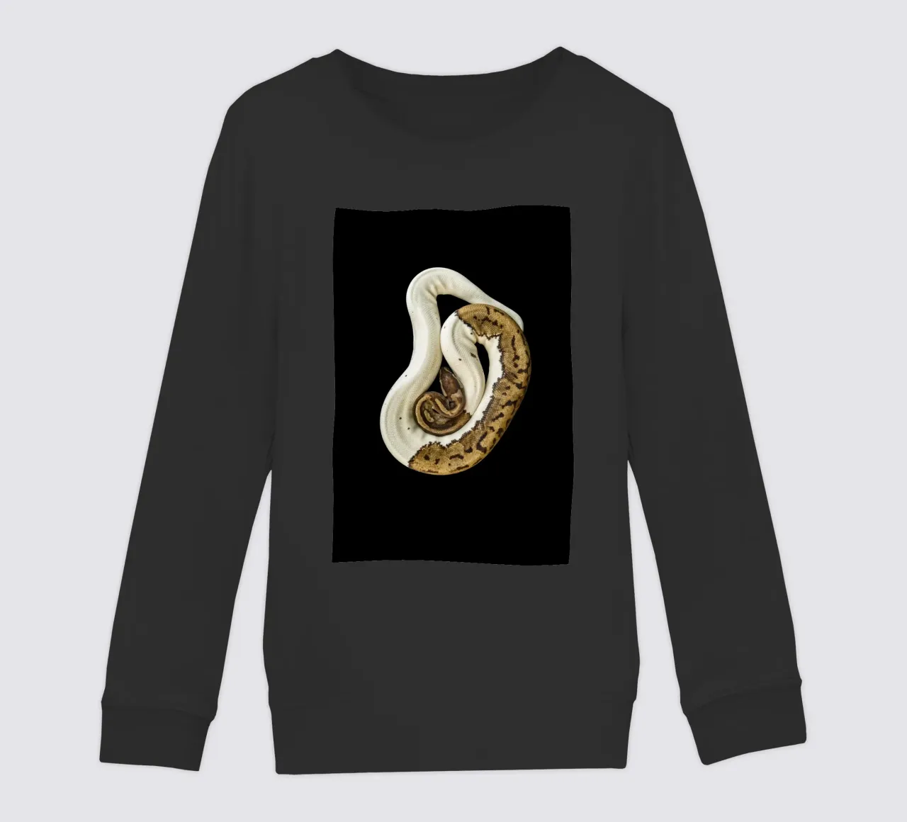 Pitone marrone e bianco felpa bambino da Curious Collections by Marielle Leenders