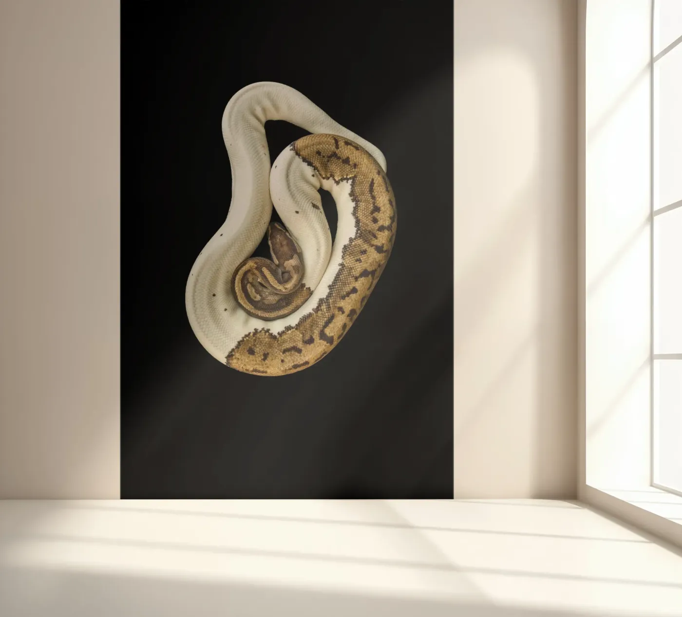 Python marron et blanc papier peint photo de Curious Collections by Marielle Leenders