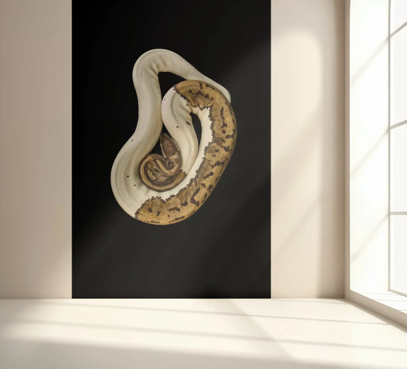 Brown & White Python Fototapete von Curious Collections by Marielle Leenders