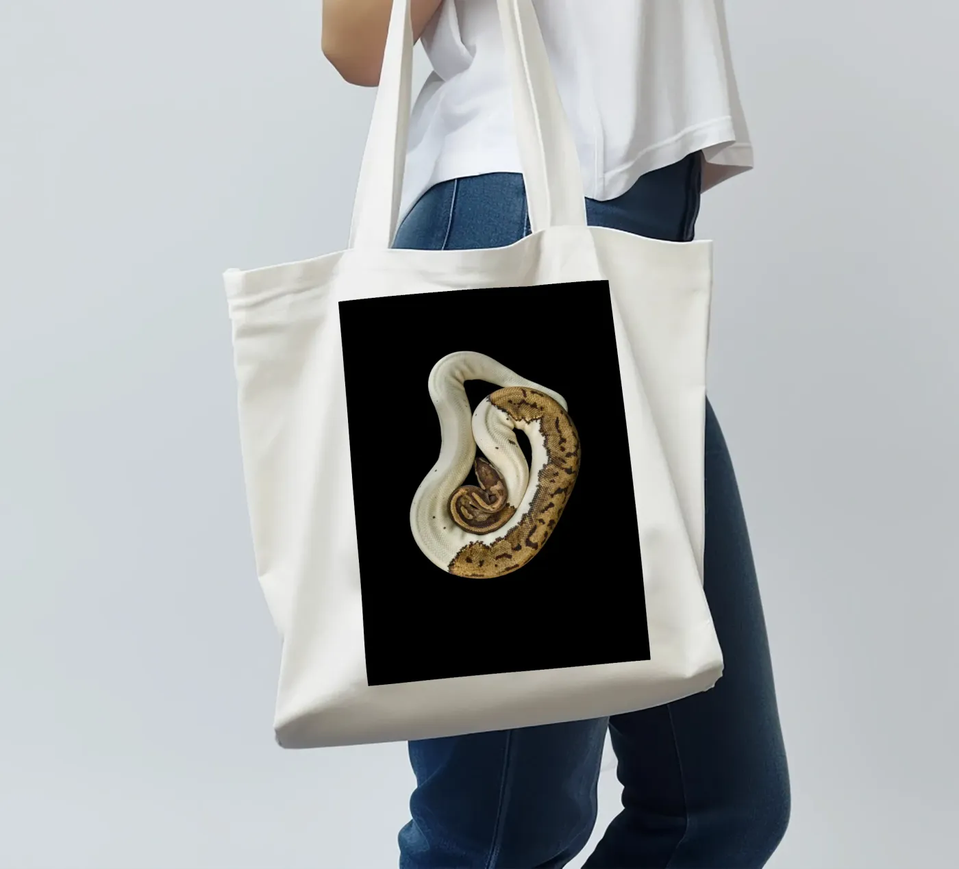 Brown & White Python tote bag by Curious Collections by Marielle Leenders