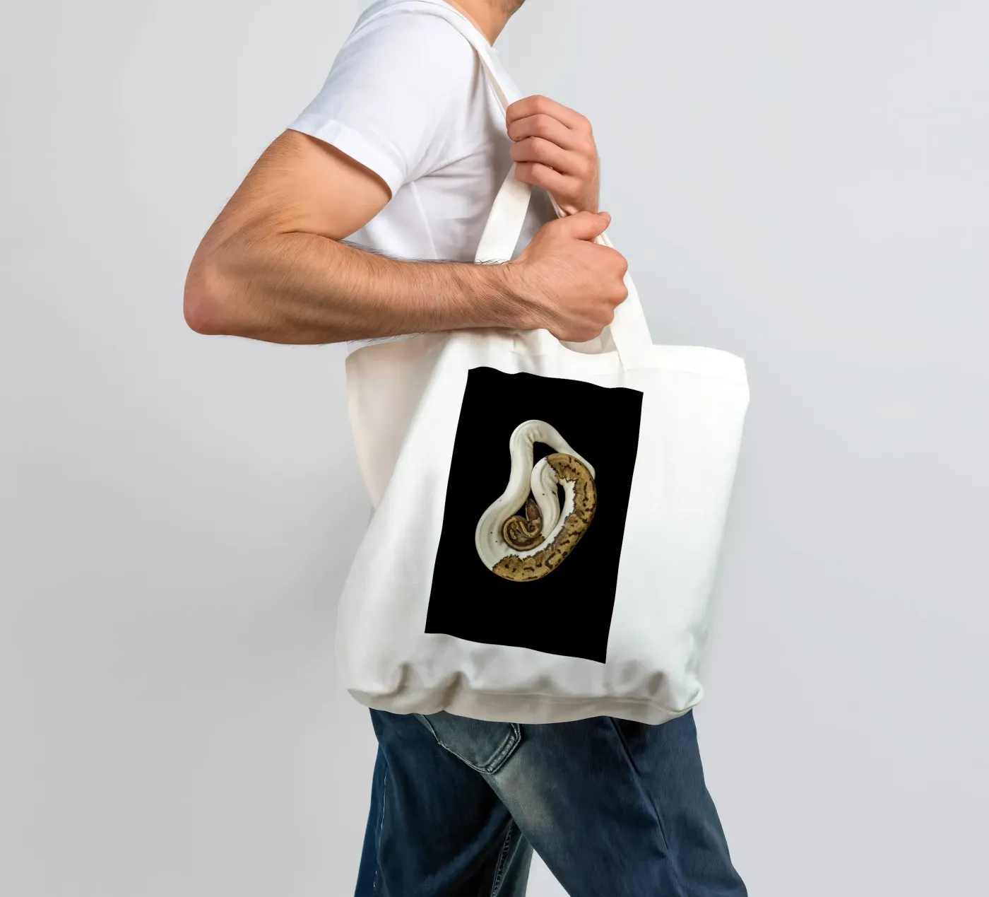 Brown & White Python tote bag by Curious Collections by Marielle Leenders