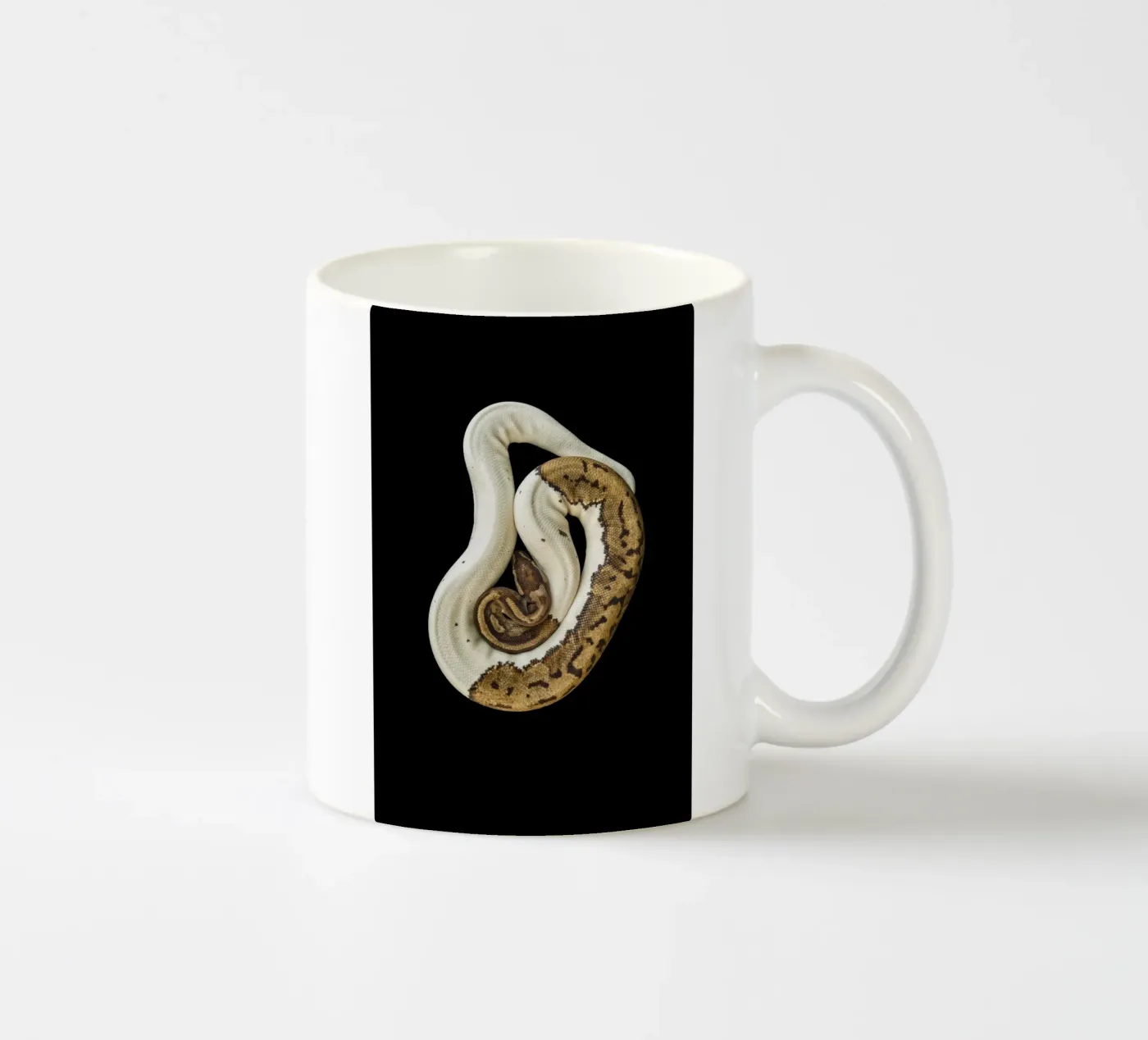 Brown & White Python ceramic mug by Curious Collections by Marielle Leenders