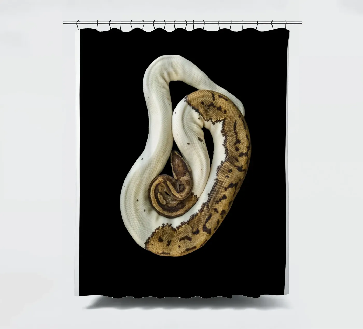 Pitone marrone e bianco tenda da doccia da Curious Collections by Marielle Leenders