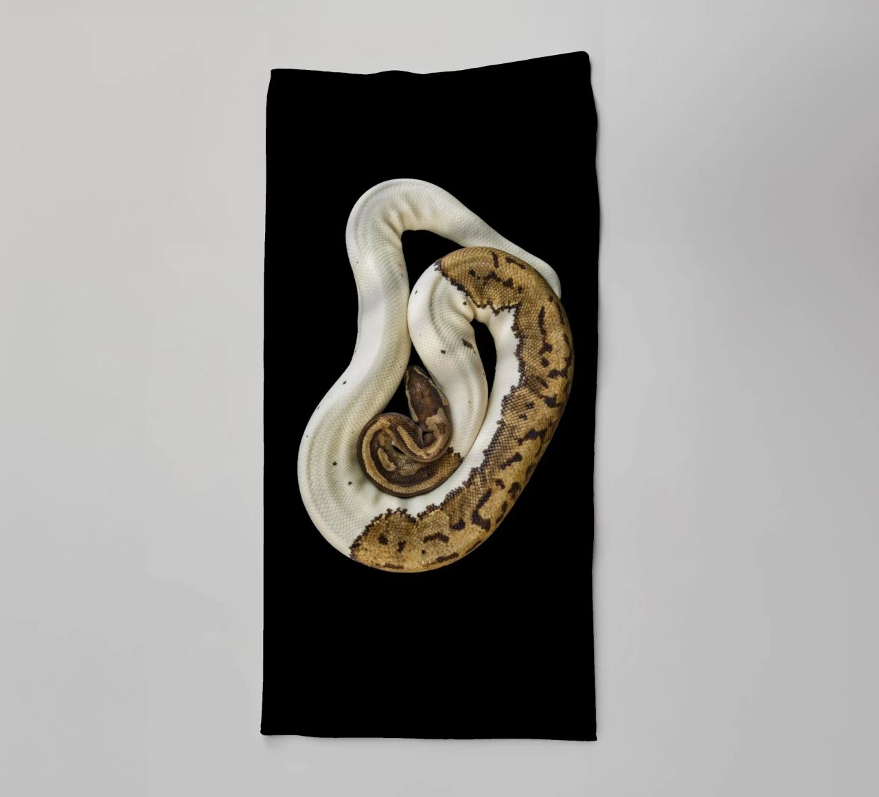 Braun & Weiß Python Handtuch von Curious Collections by Marielle Leenders