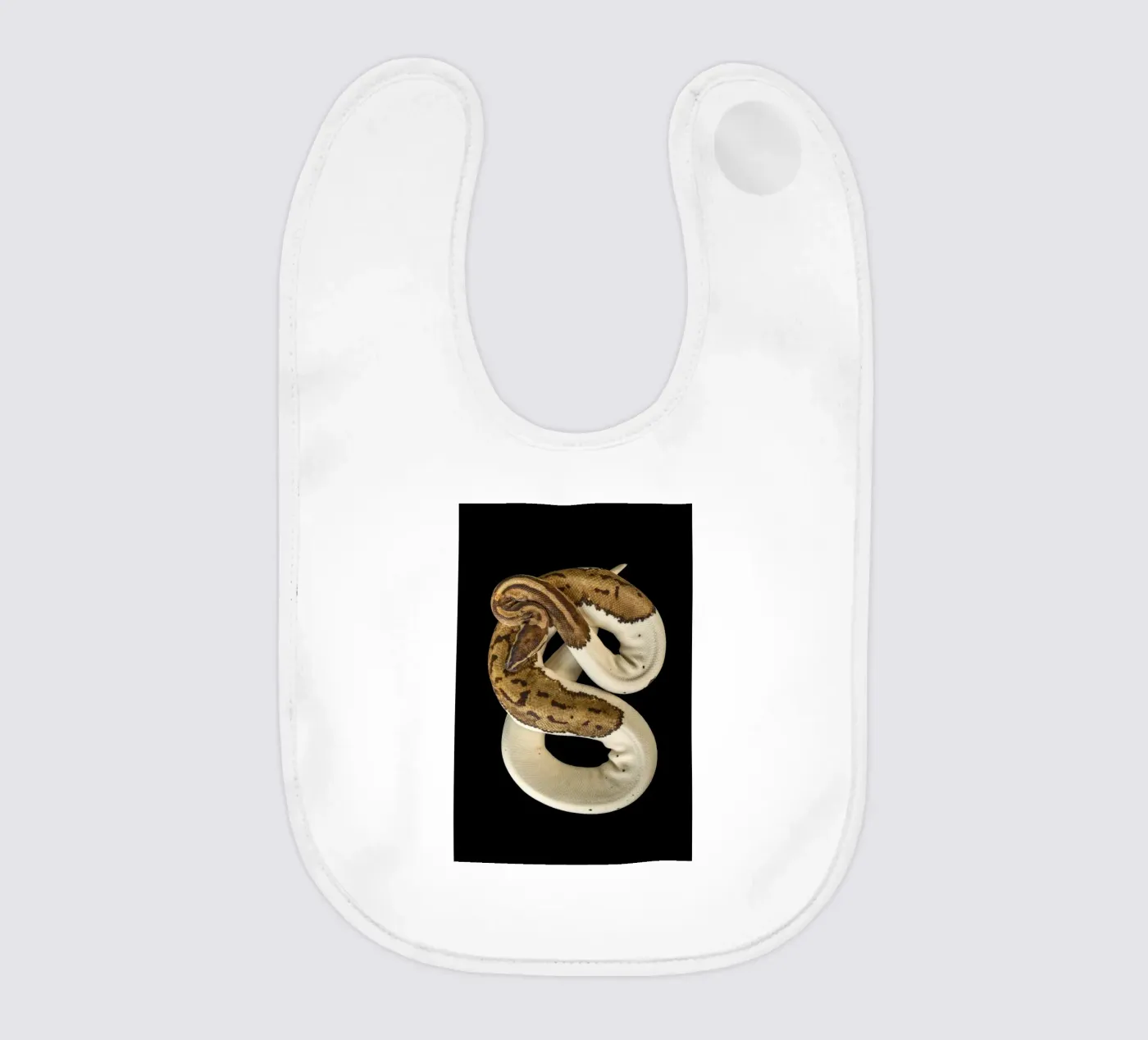 Python marron et blanc bavoir de Curious Collections by Marielle Leenders