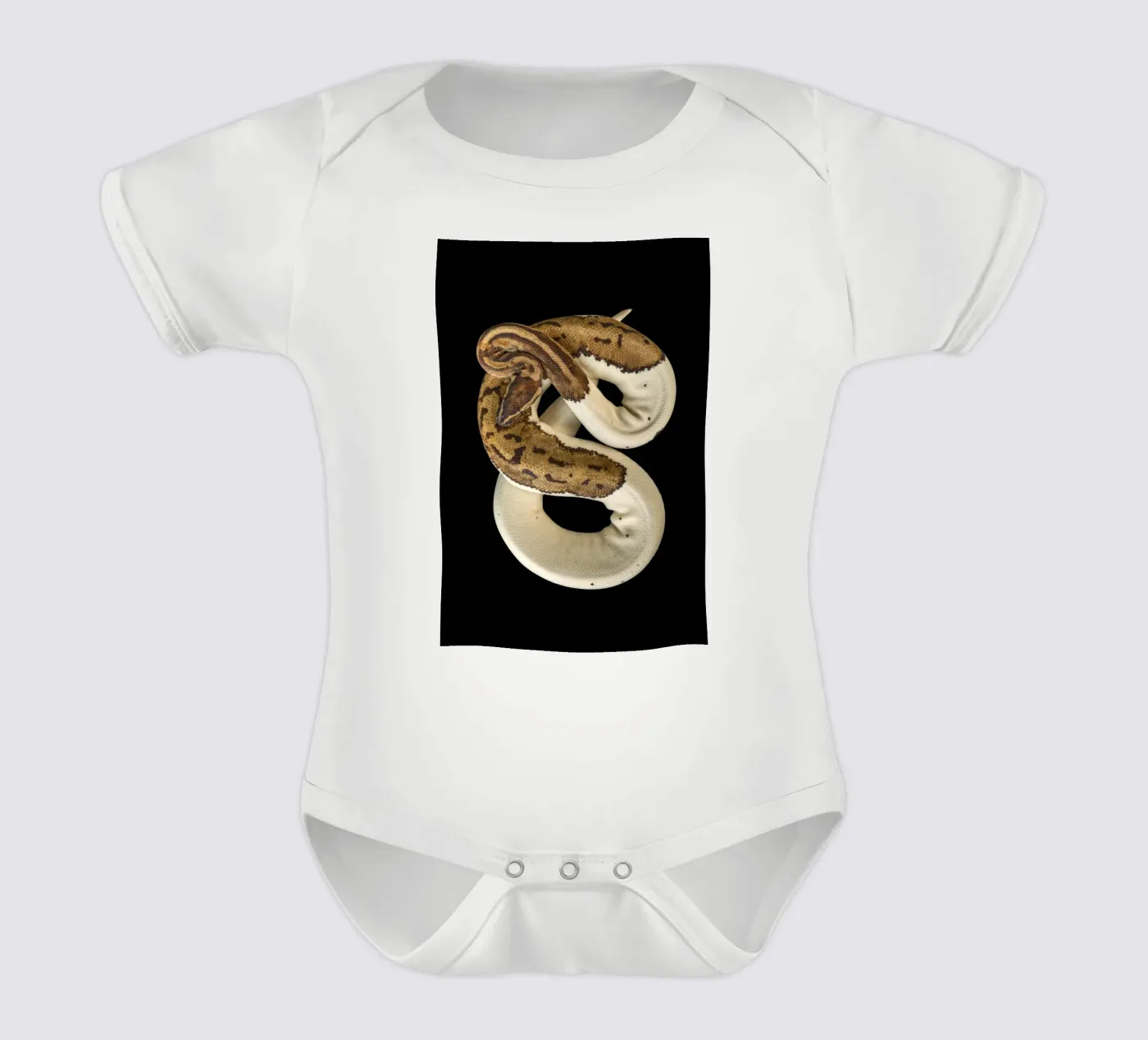 Python marron et blanc body bébé de Curious Collections by Marielle Leenders