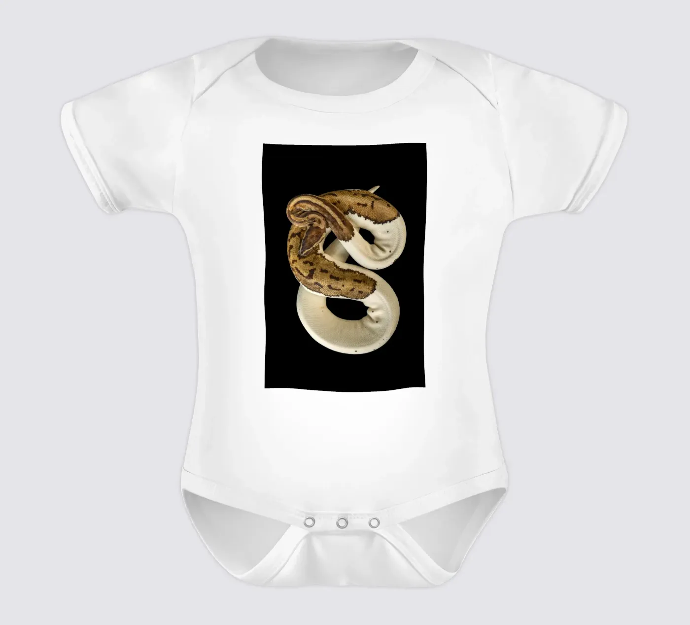 Python marron et blanc body bébé de Curious Collections by Marielle Leenders