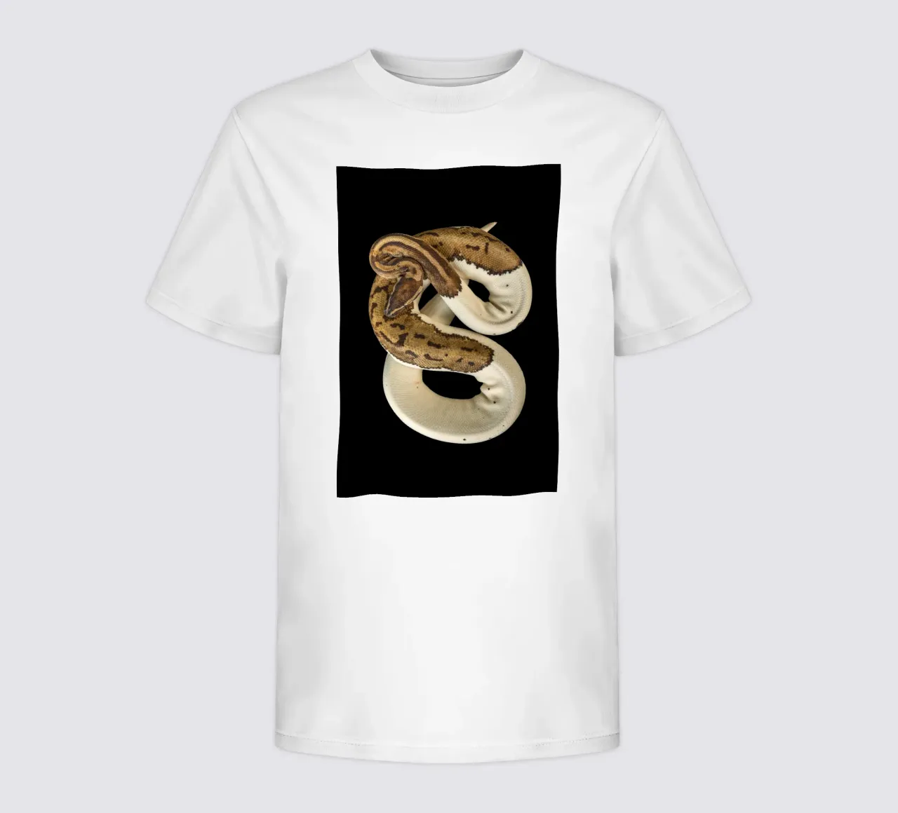 Bruine en witte python kinder t-shirt van Curious Collections by Marielle Leenders