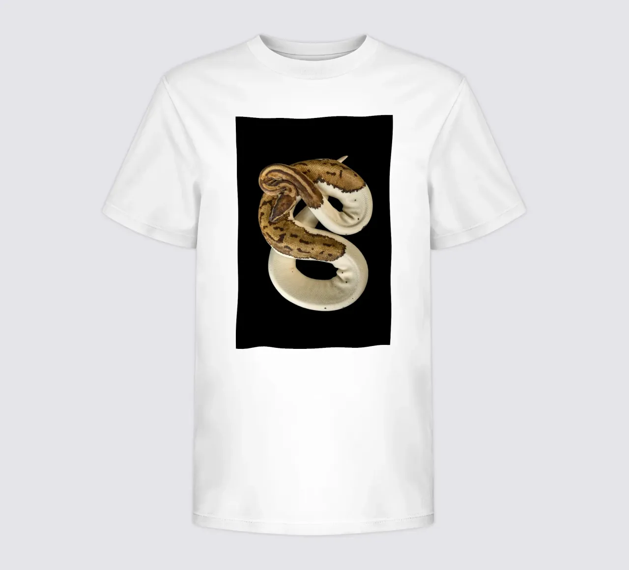Bruine en witte python kinder t-shirt van Curious Collections by Marielle Leenders