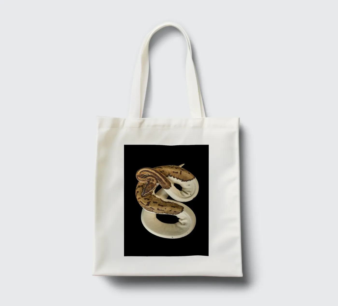 Python marron et blanc tote bag de Curious Collections by Marielle Leenders