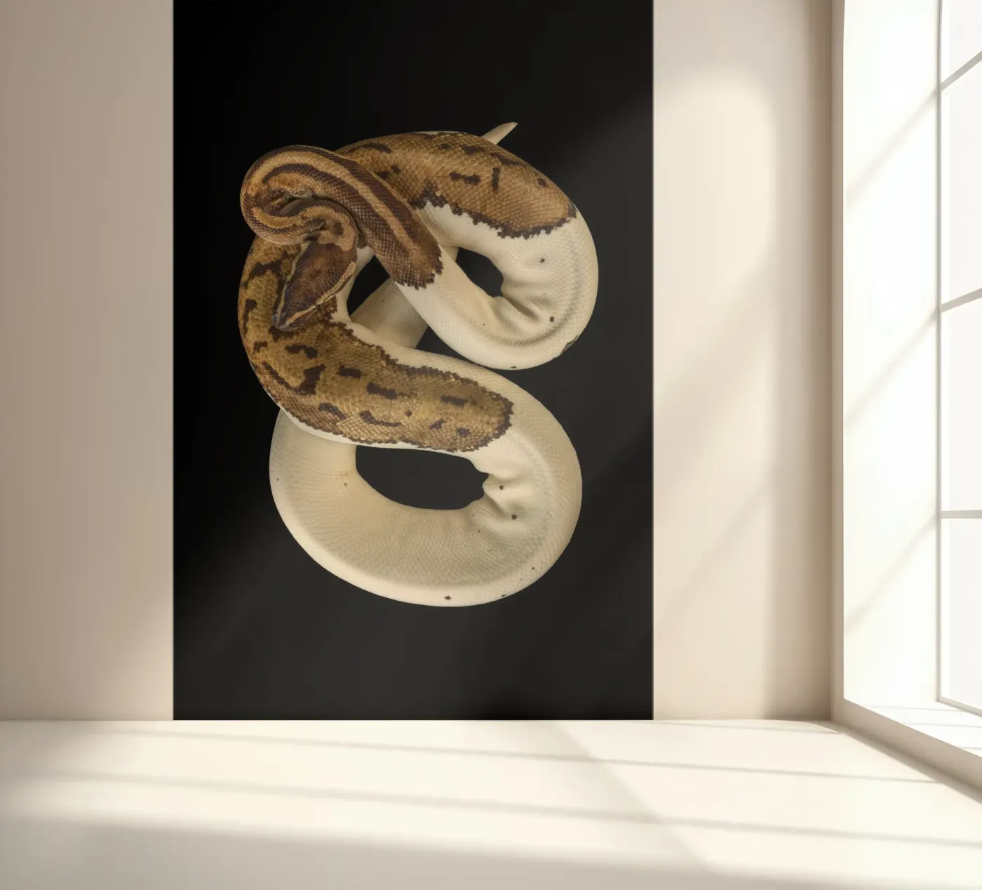 Braun & Weiß Python Fototapete von Curious Collections by Marielle Leenders