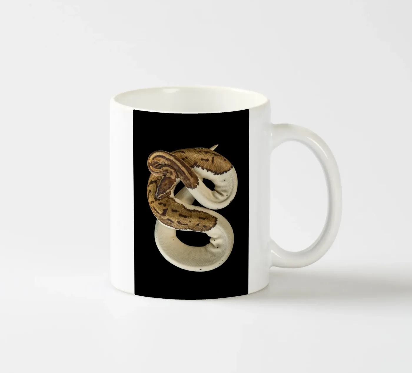 Brown & White Python ceramic mug by Curious Collections by Marielle Leenders