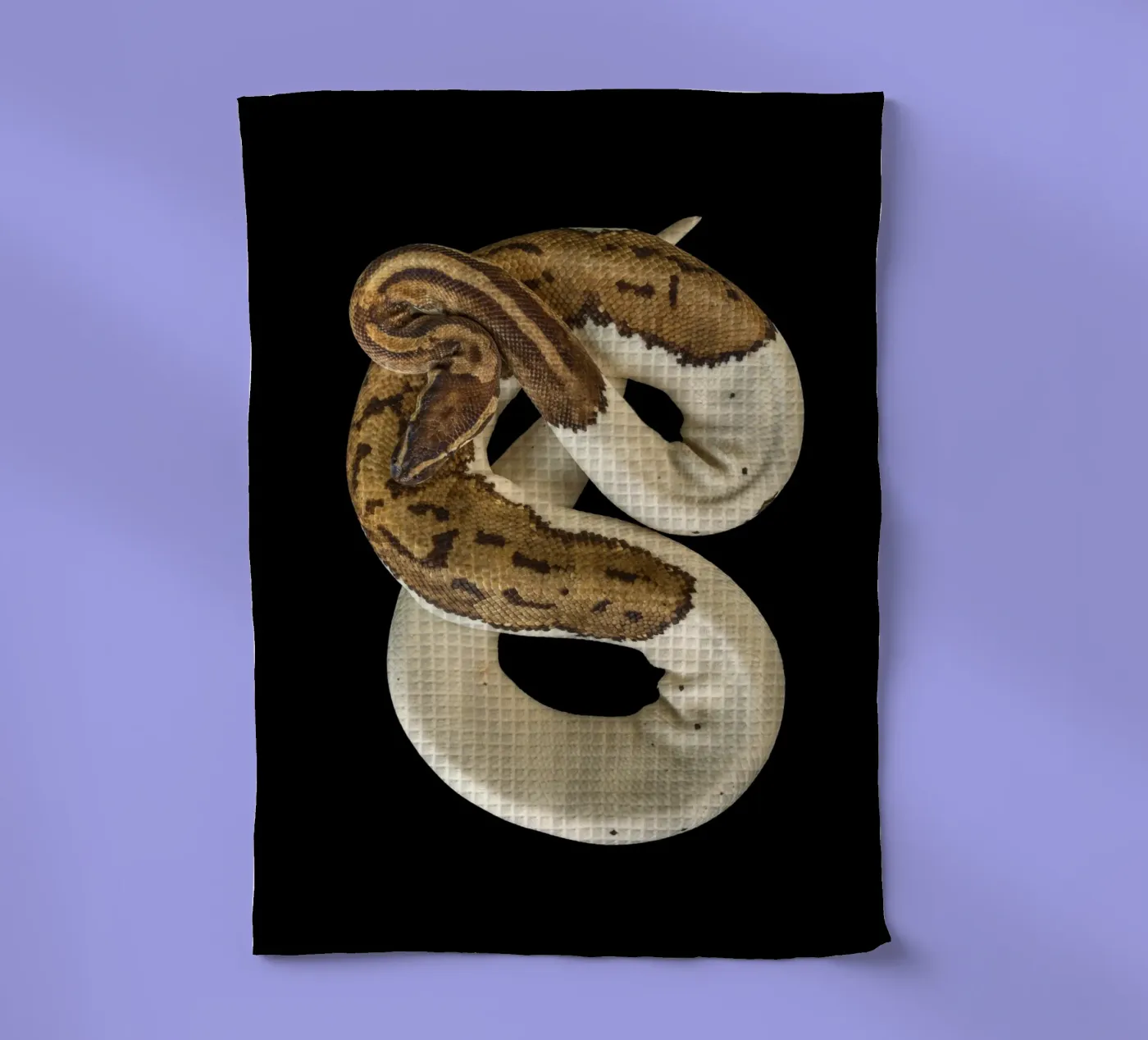 Bruine en witte python theedoek van Curious Collections by Marielle Leenders