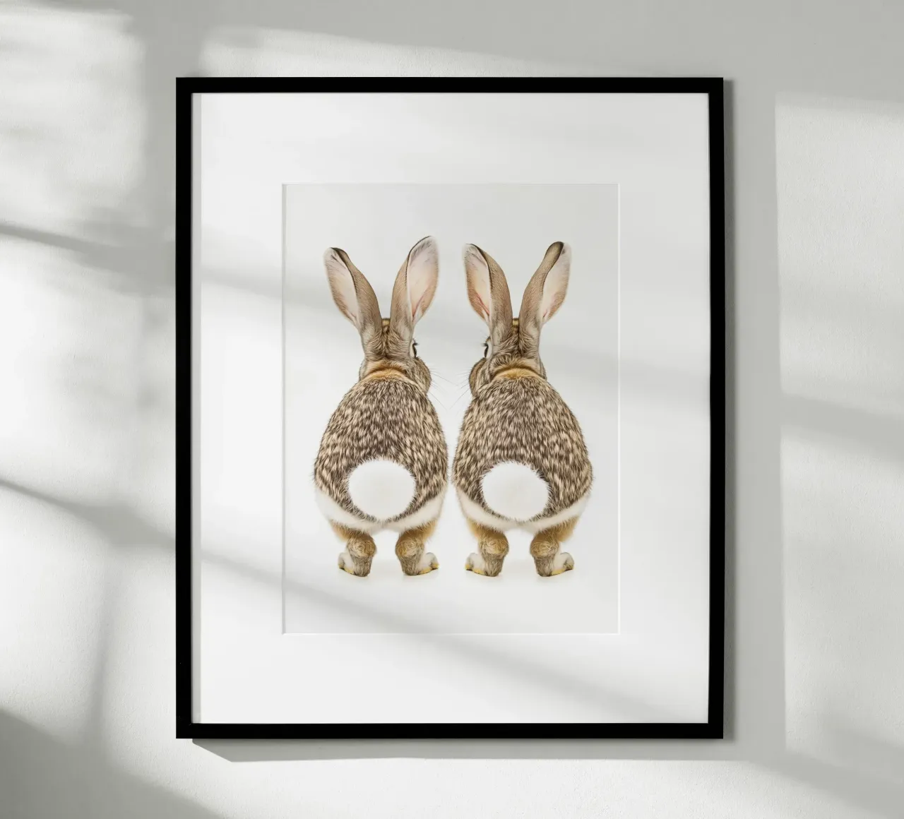 Due buffi conigli da dietro poster con telaio in alluminio da Autofocus