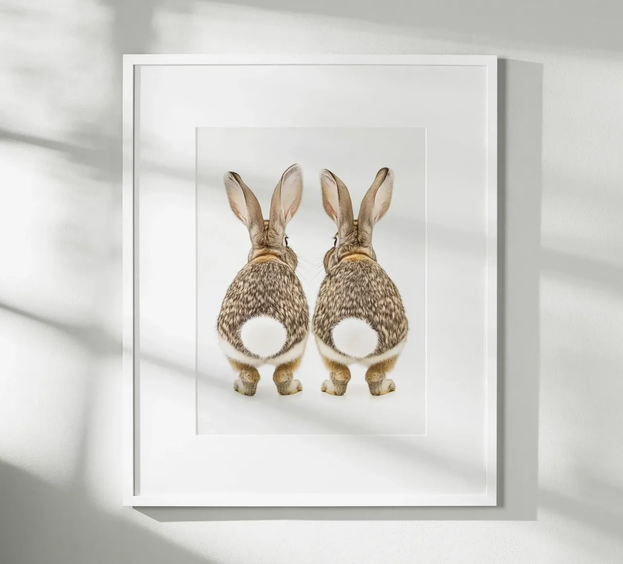 Due buffi conigli da dietro poster con telaio in alluminio da Autofocus