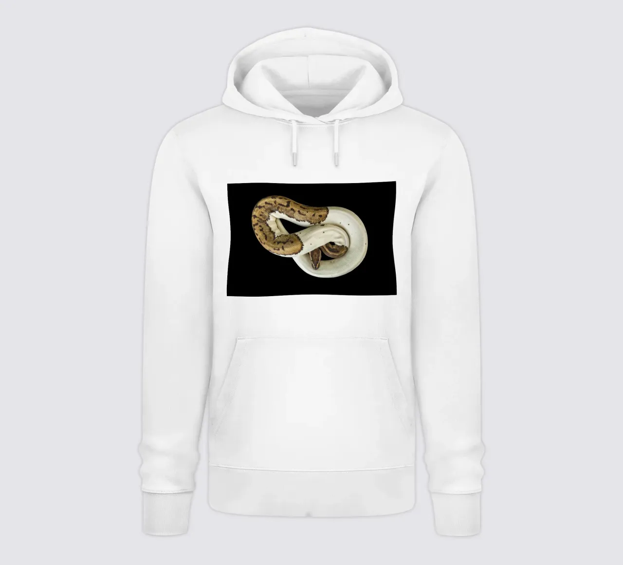 Bruine en witte python hoodie van Curious Collections by Marielle Leenders