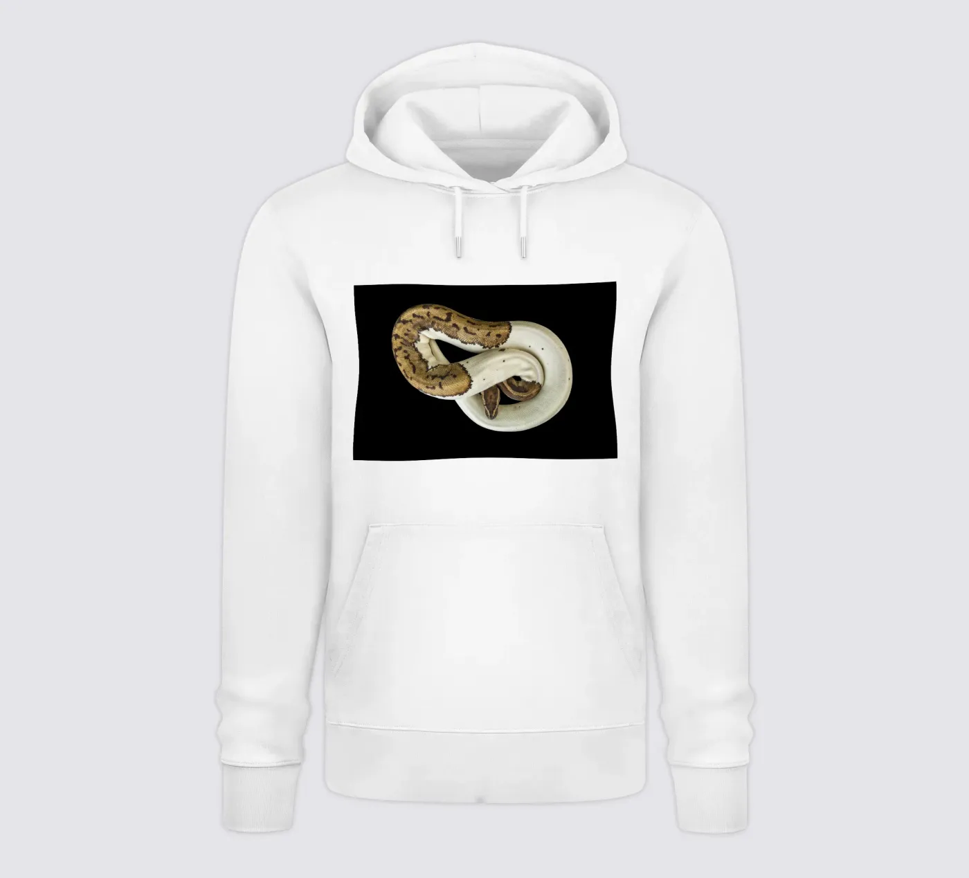 Bruine en witte python hoodie van Curious Collections by Marielle Leenders