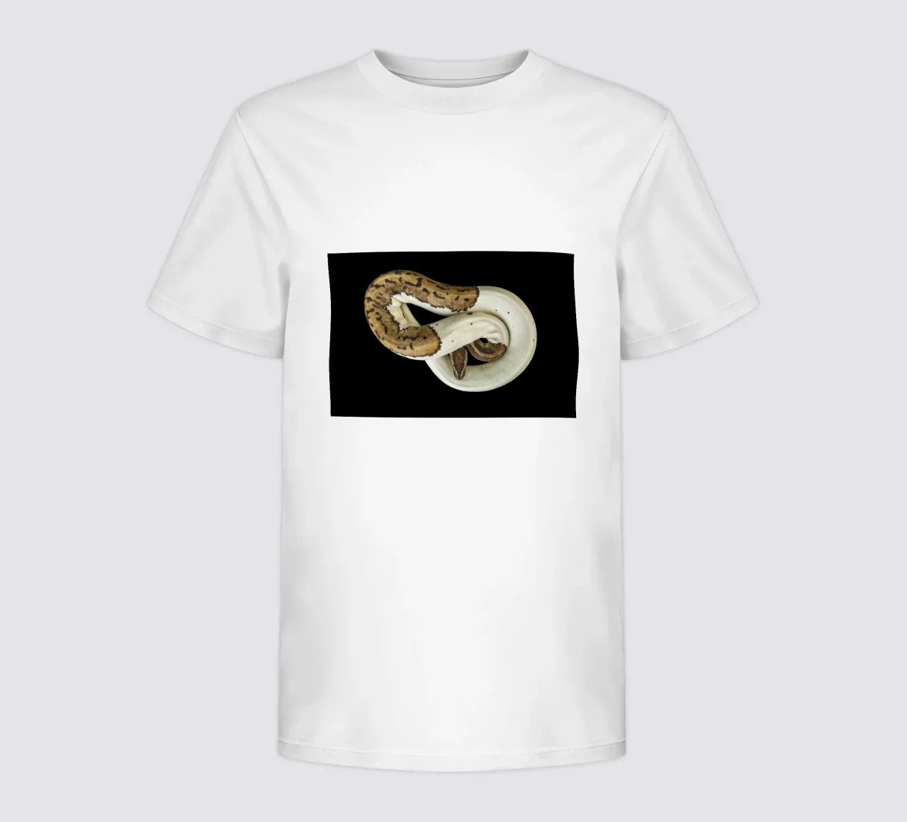 Bruine en witte python kinder t-shirt van Curious Collections by Marielle Leenders