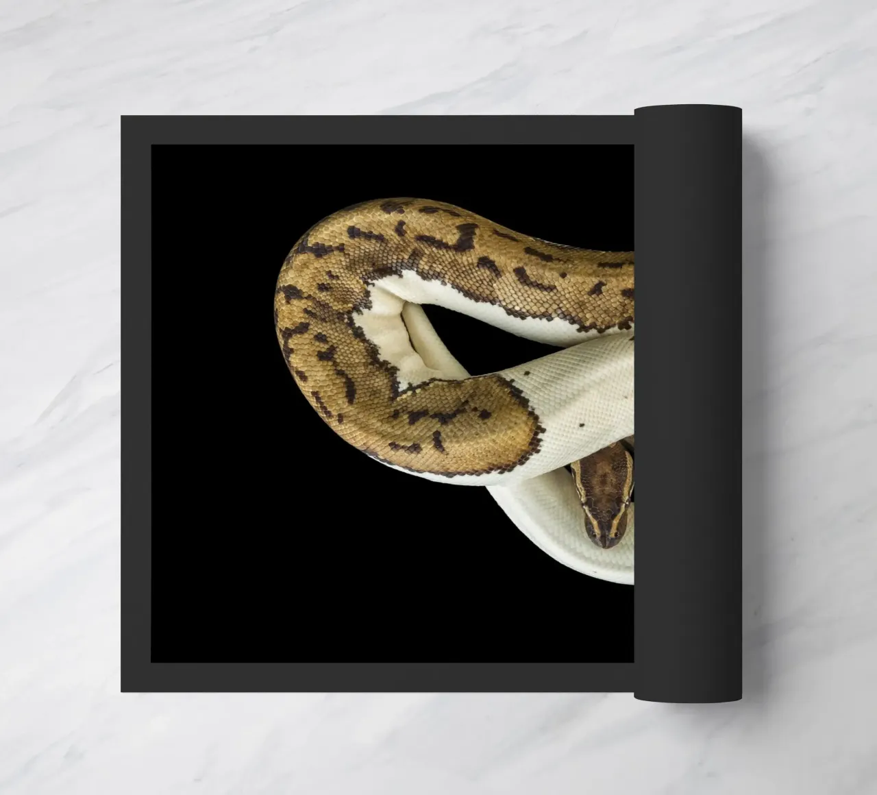 Pitone marrone e bianco zerbino da Curious Collections by Marielle Leenders