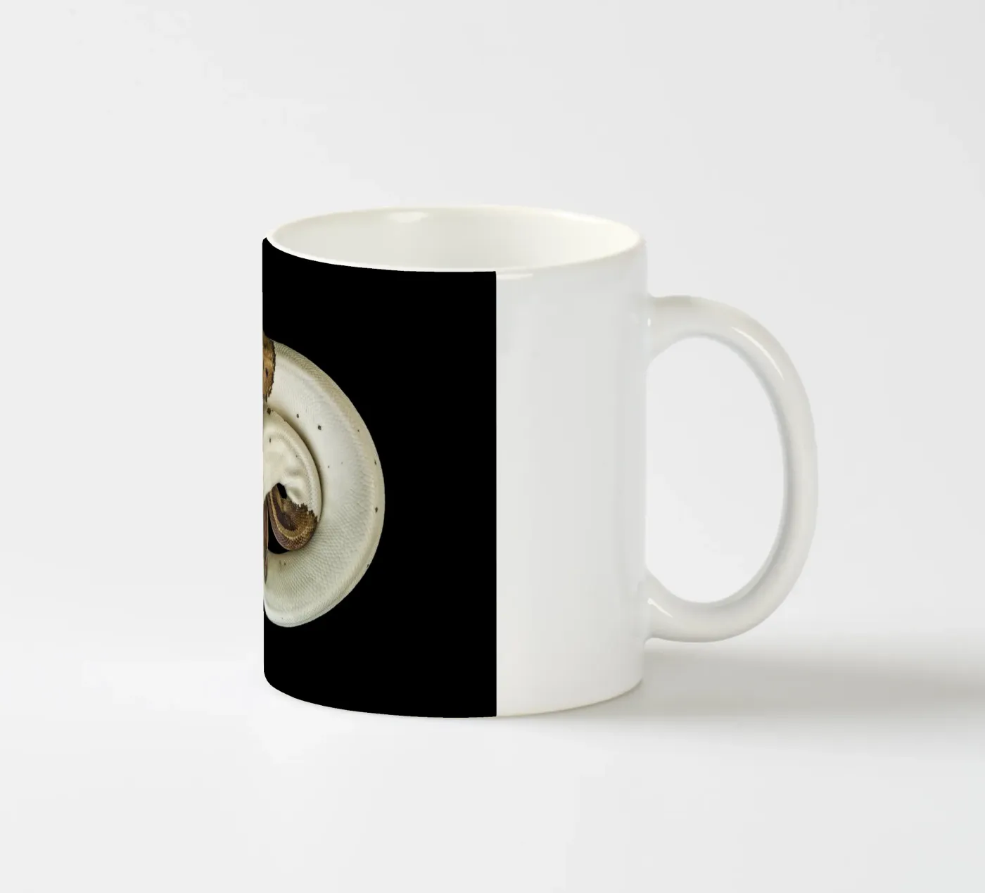 Brown & White Python ceramic mug by Curious Collections by Marielle Leenders