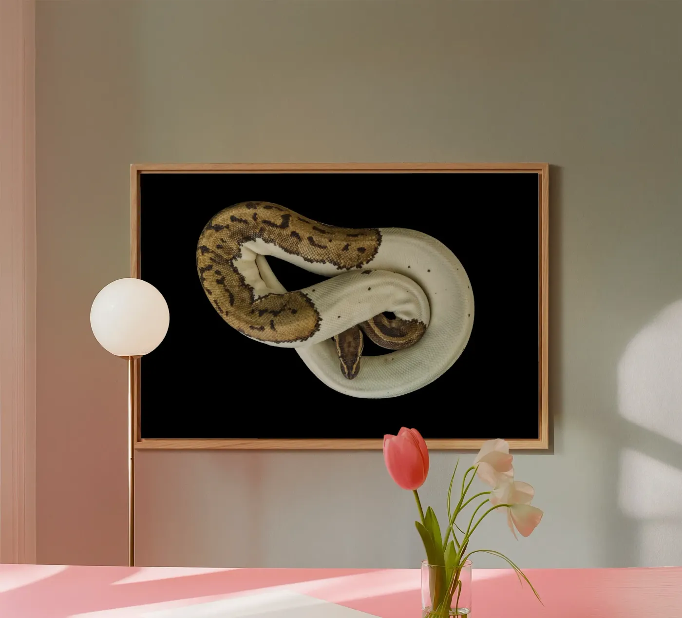 Brown & White Python alluminio dibond da Curious Collections by Marielle Leenders