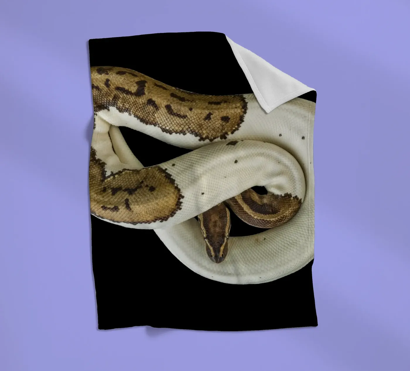 Brown & White Python fleece blanket by Curious Collections by Marielle Leenders