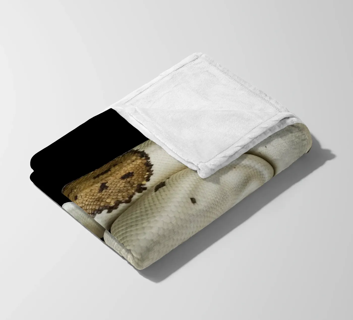 Brown & White Python fleece blanket by Curious Collections by Marielle Leenders