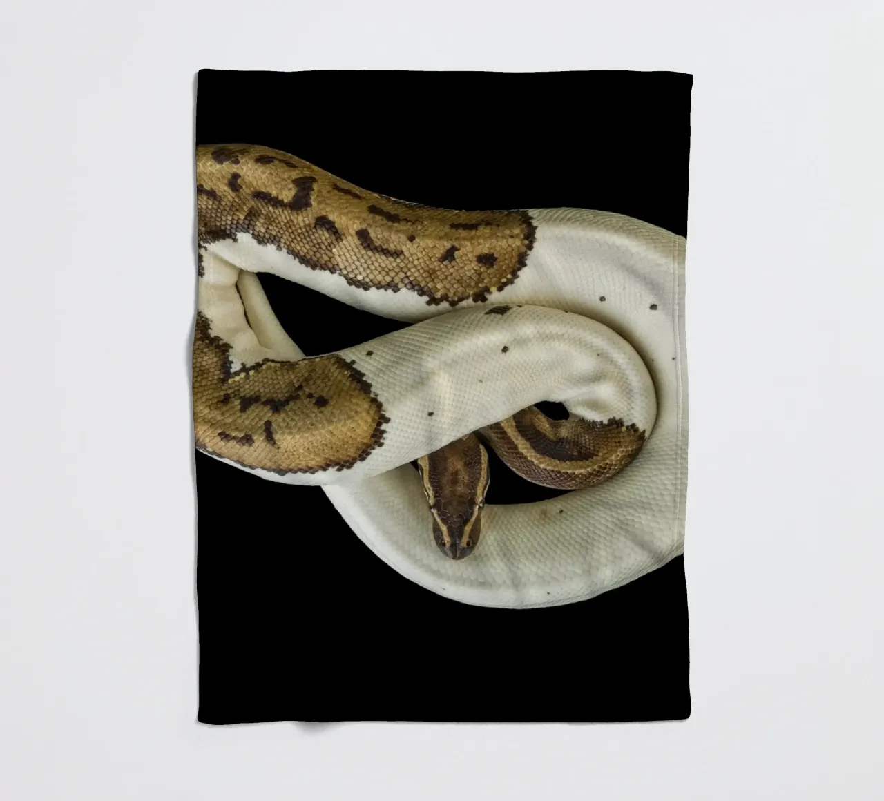 Braun & Weiß Python Fleecedecke von Curious Collections by Marielle Leenders