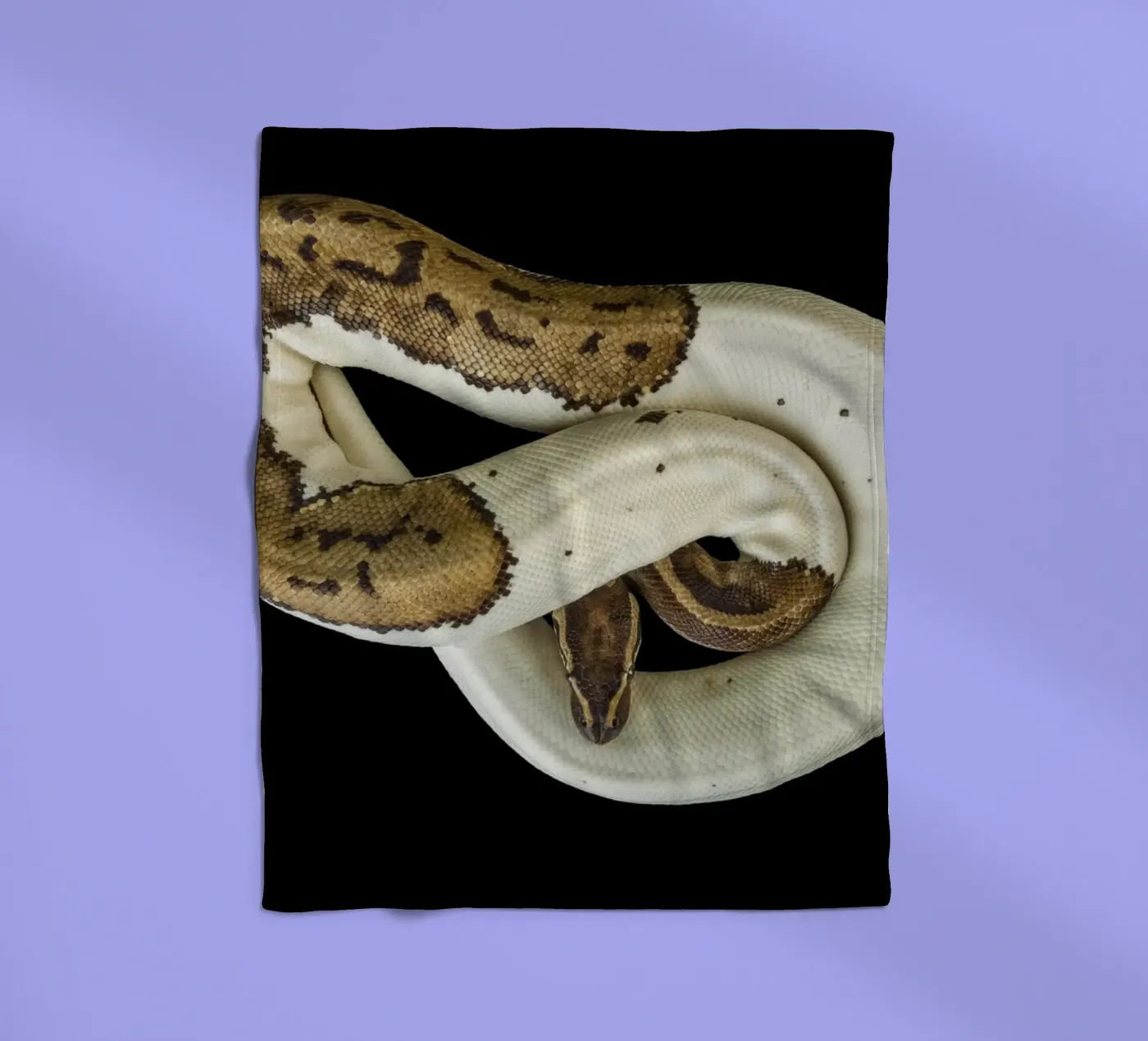 Brown & White Python fleece blanket by Curious Collections by Marielle Leenders