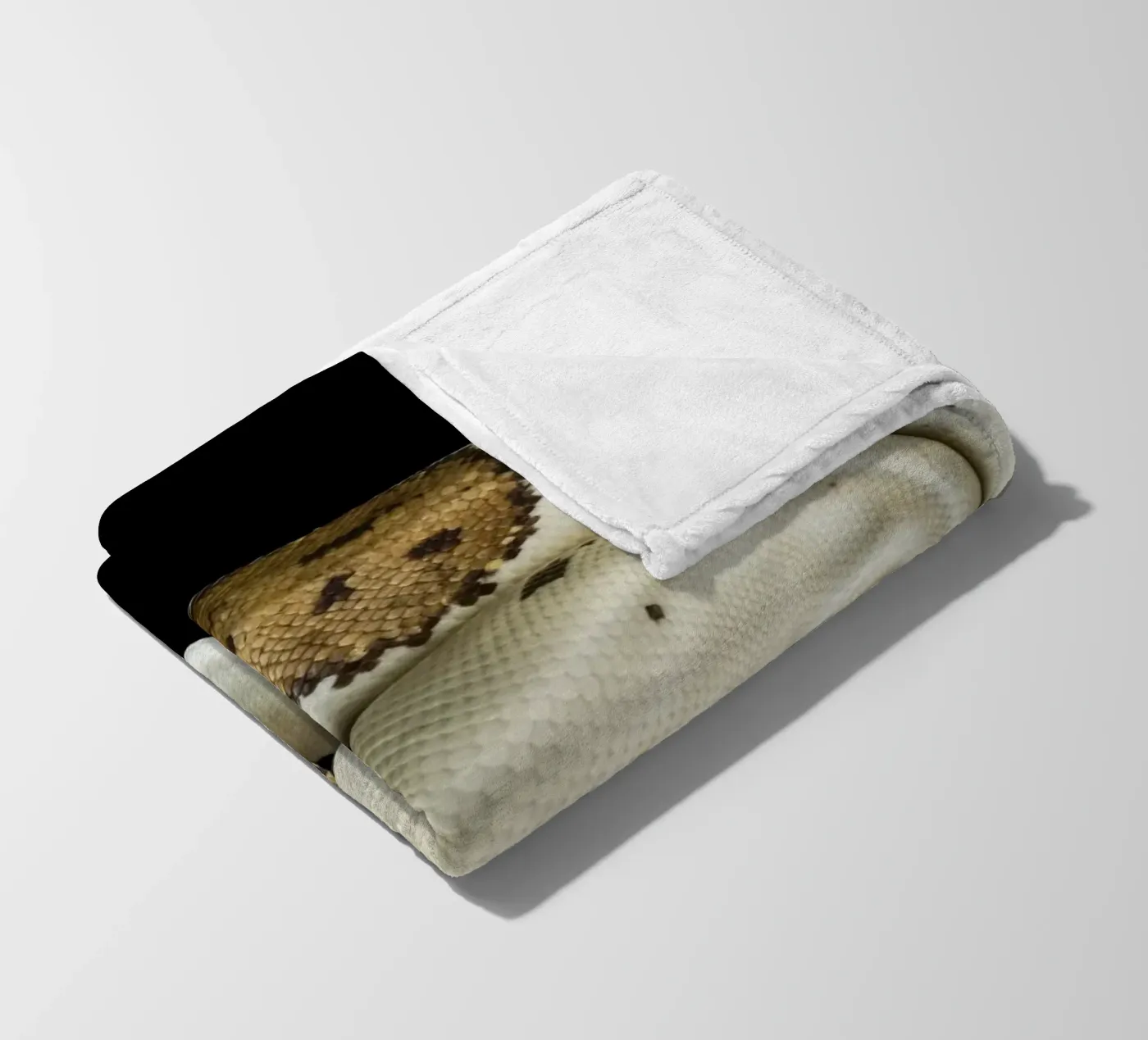 Brown & White Python fleece blanket by Curious Collections by Marielle Leenders