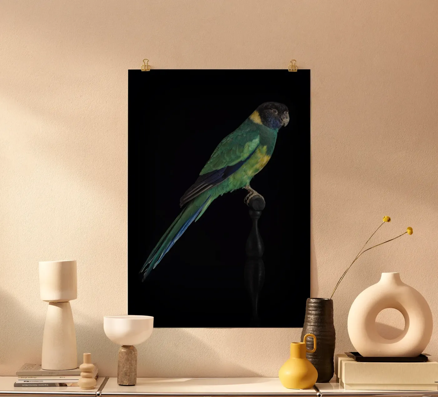 Parakeets poster by Curious Collections by Marielle Leenders
