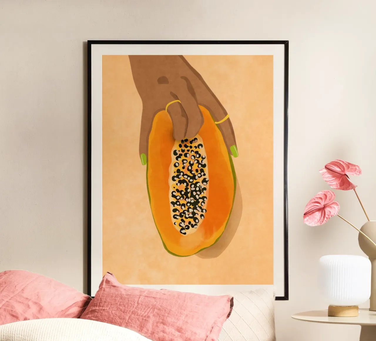 Papaya Love poster by Illustration Raissa Oltmanns
