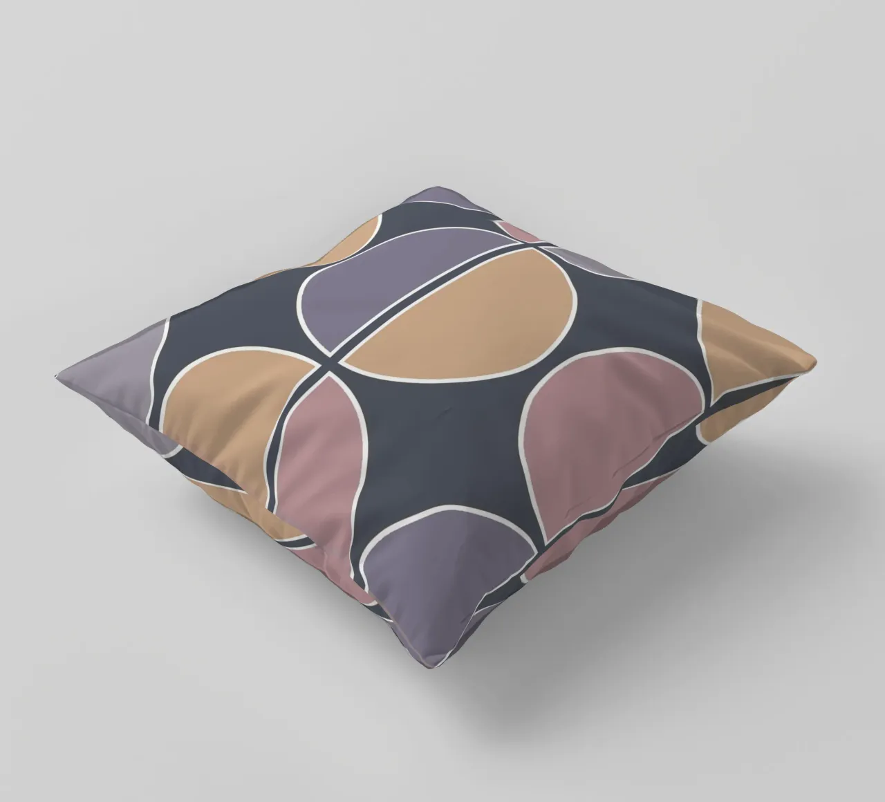 Geometric Purple cuscino da BAINAI