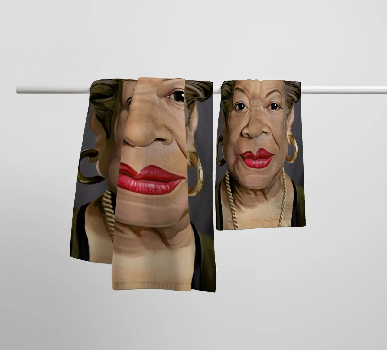 Maya Angelou towel by Rob Art | Illustration