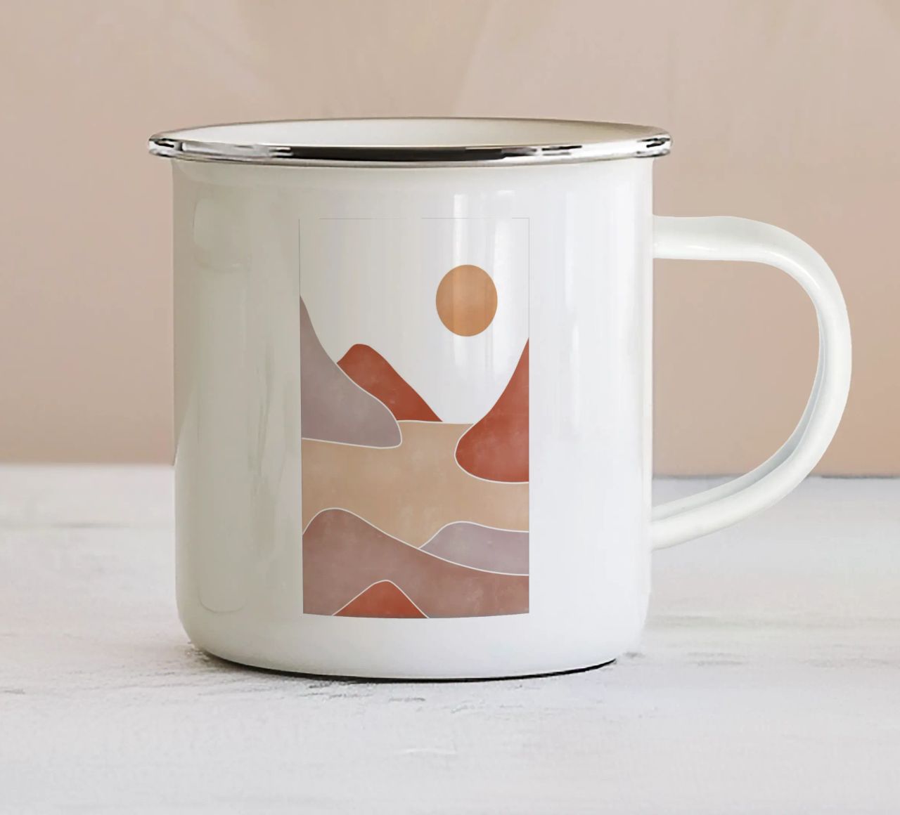 Sand castle mid century tazza in smalto da BAINAI