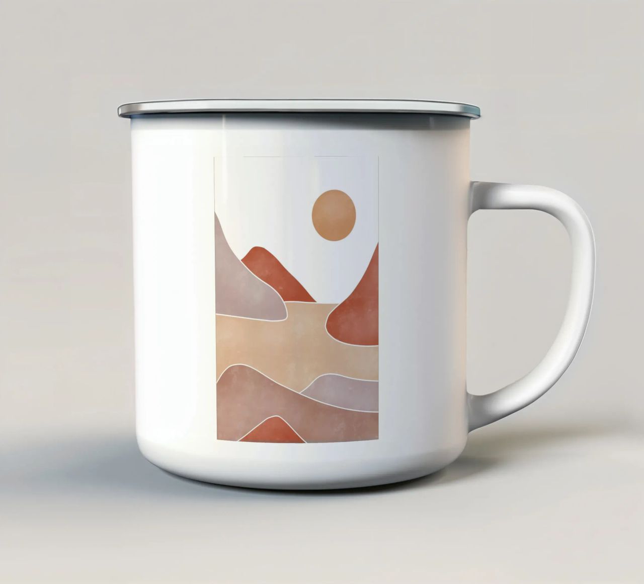 Sand castle mid century tazza in smalto da BAINAI