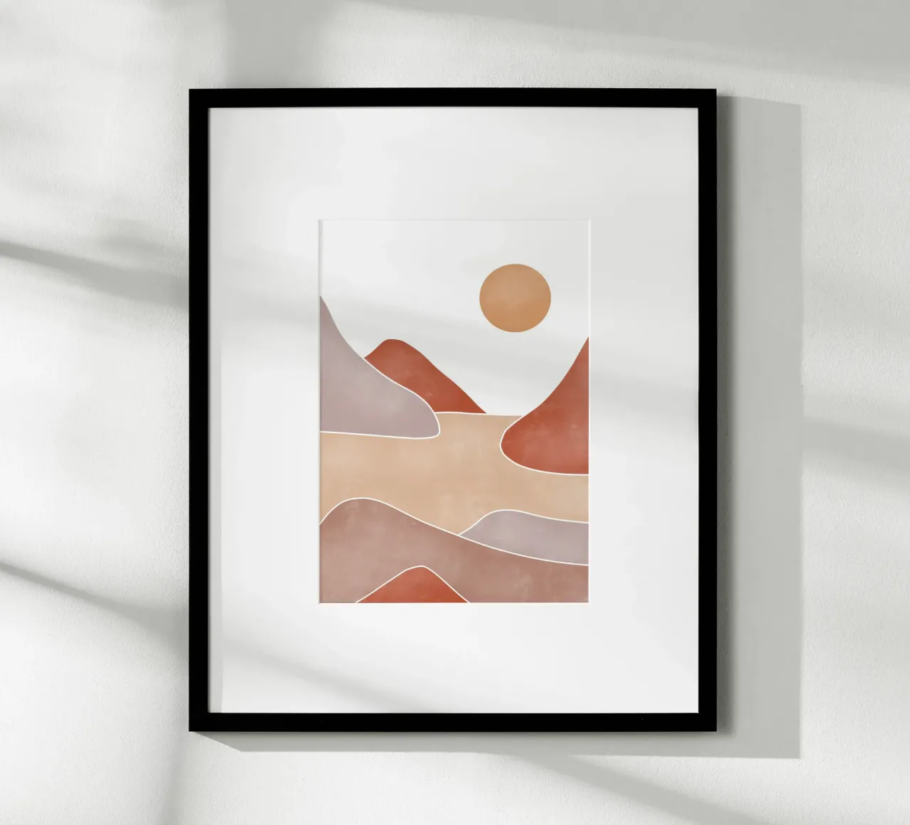 Sand castle mid century poster con telaio in alluminio da BAINAI