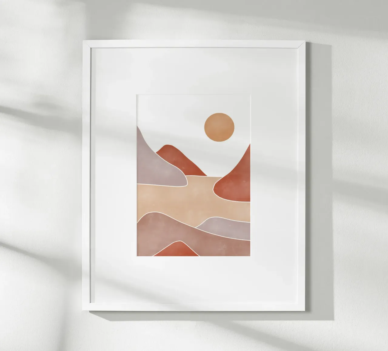 Sand castle mid century poster con telaio in alluminio da BAINAI