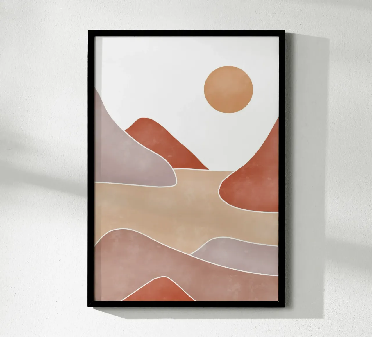 Sand castle mid century poster con telaio in alluminio da BAINAI