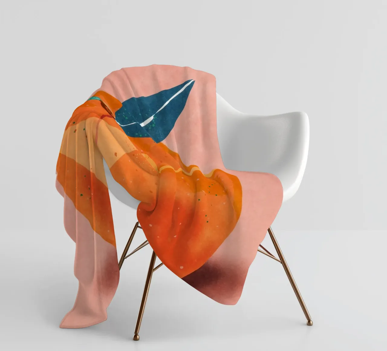 Peachy at the Beachy coperta in pile da Illustration Raissa Oltmanns