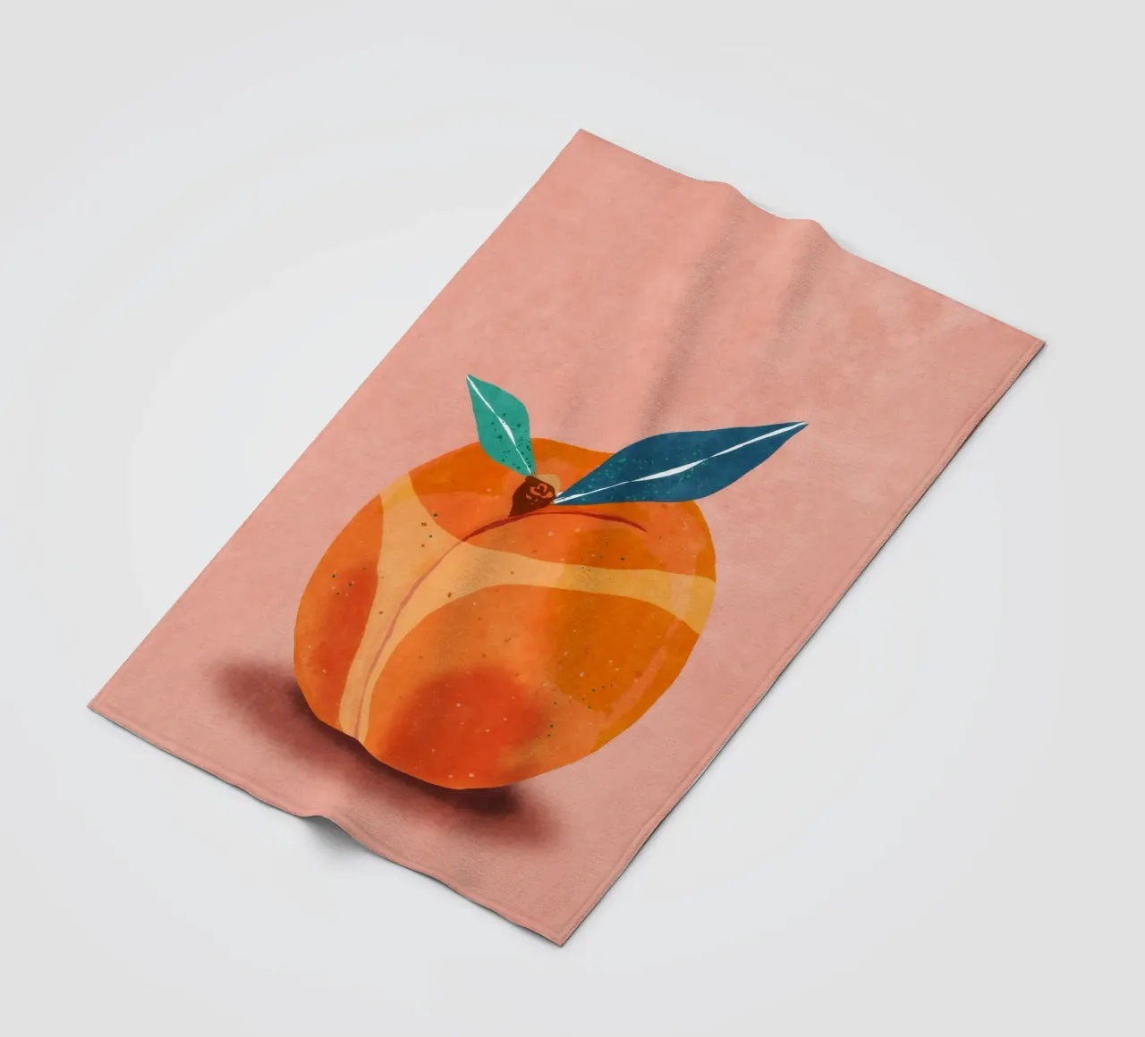 Peachy at the Beachy coperta in pile da Illustration Raissa Oltmanns