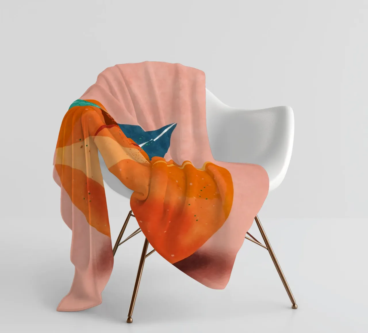 Peachy at the Beachy coperta in pile da Illustration Raissa Oltmanns
