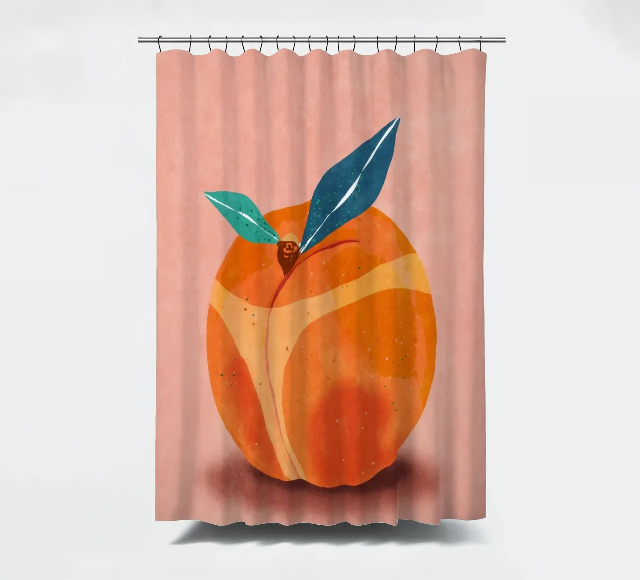 Peachy at the Beachy tenda da doccia da Illustration Raissa Oltmanns